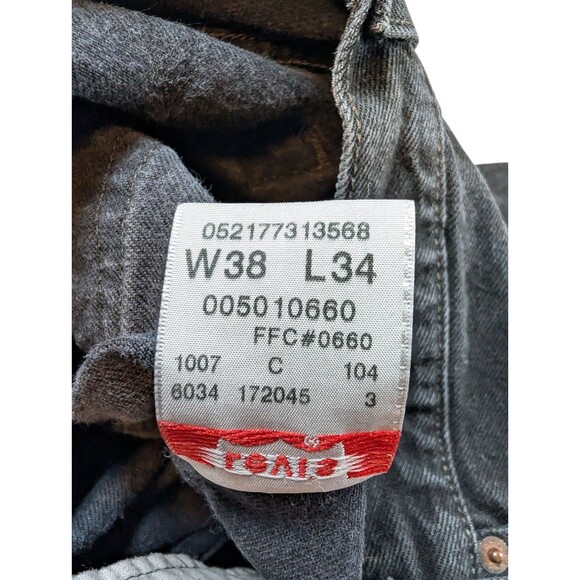 Levi’s 501 XX Button Fly 100% Cotton Black Denim Jeans 38X34 Y2K - Picture 3 of 11